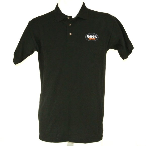 GEEK SQUAD Tech Repair Employee Uniform Polo Shirt Black NEW Size S Small - Picture 2 of 6